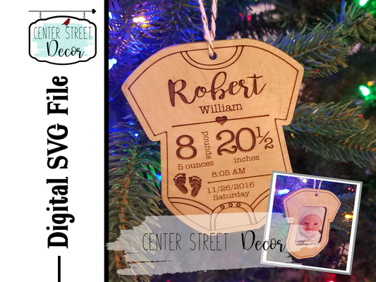 Personalized Baby Christmas Photo Ornament
