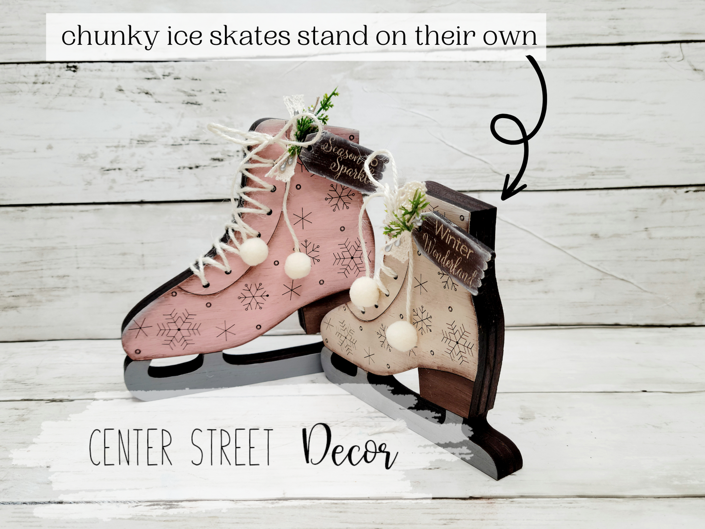 Ice Skates Shelf Sitter