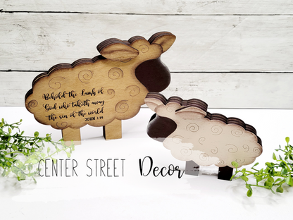Easter Sheep Chunky Shelf Sitter