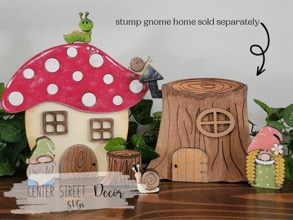 Mushroom Gnome Home Shelf Sitter