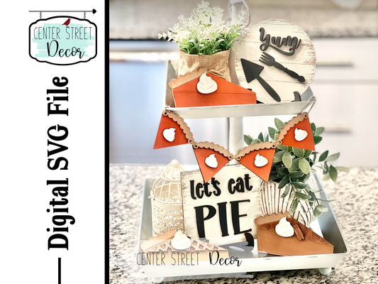Thanksgiving Pie Tiered Tray