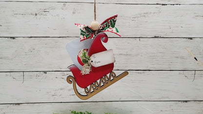 Santa's Sleigh Gift Card Ornament