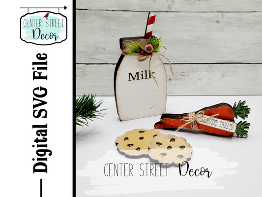 Santa's Milk and Cookie Shelf Sitter