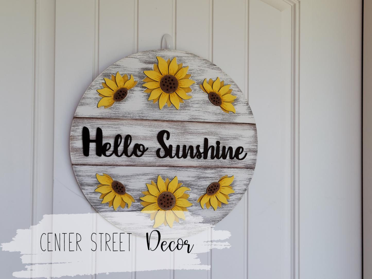 Sunflower Door Hanger Sign