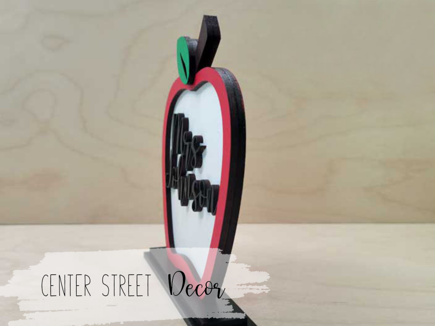 Teacher Personalized Apple Sign