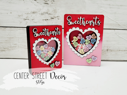 Sweethearts Valentine Shaker Shelf Sitter