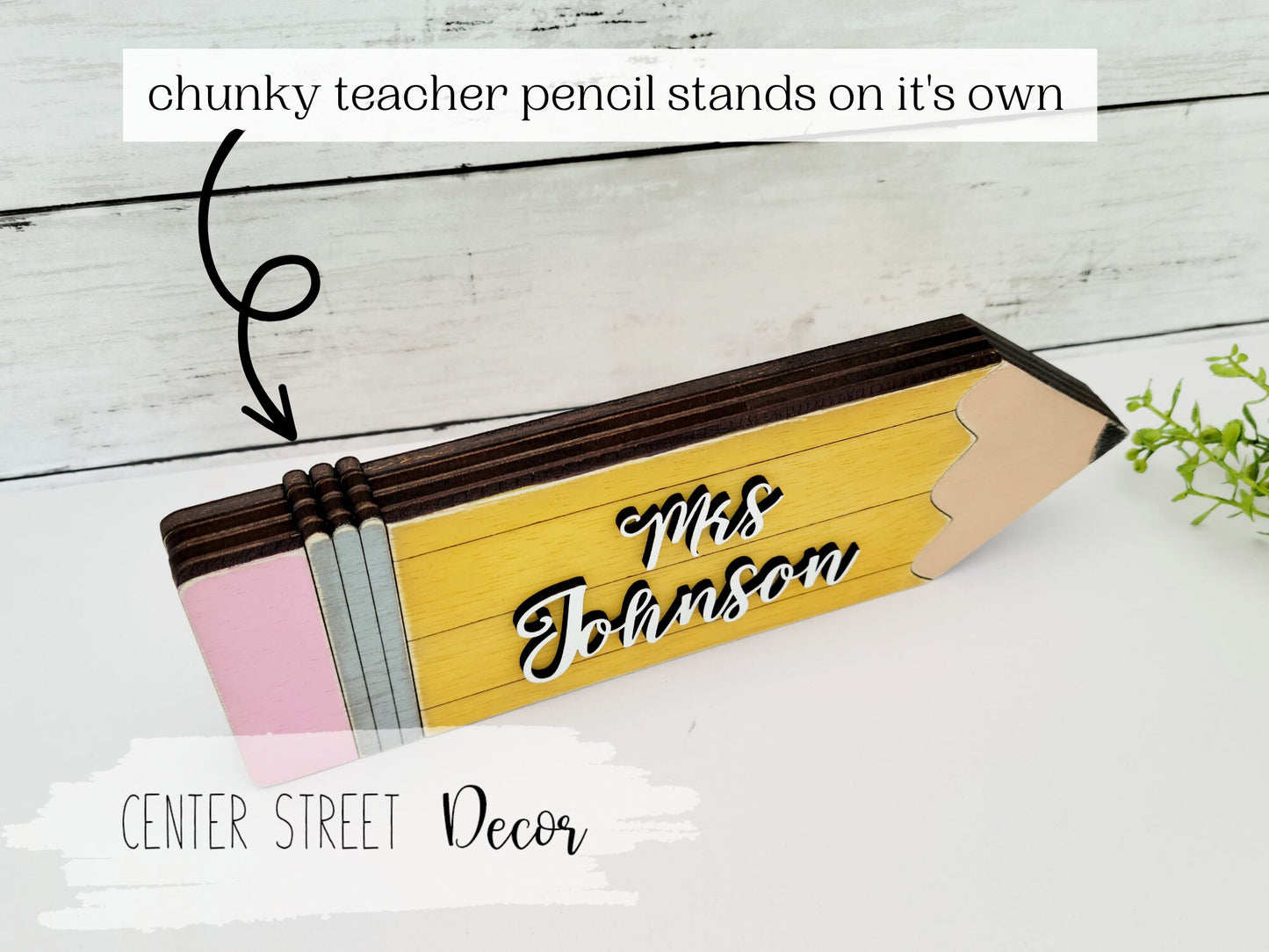 Pencil Teacher Shelf Sitter